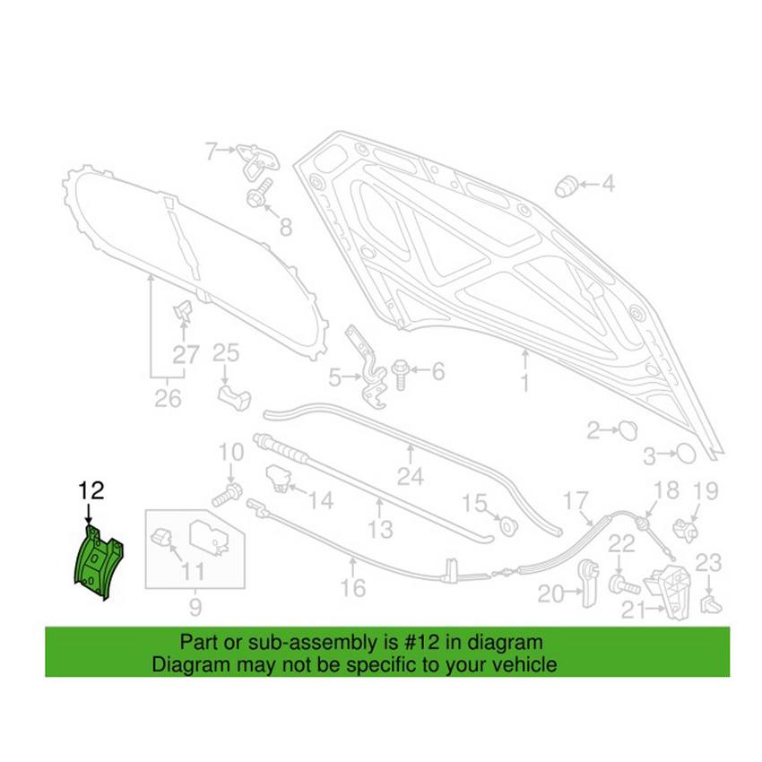 VW Hood Lock Support 561805567A